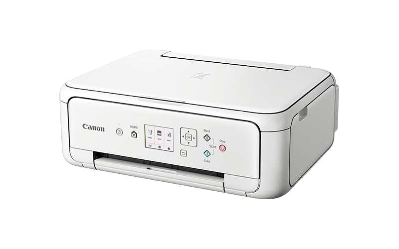 Canon PIXMA TS5151 Drucker Farbtintenstrahl Multifunktionsgerät DIN A4 (Scanner, Kopierer, Farbdisplay, 4.800 x 1.200 dpi, USB, WLAN, Duplexdruck, 2 Papierzuführungen) weiß