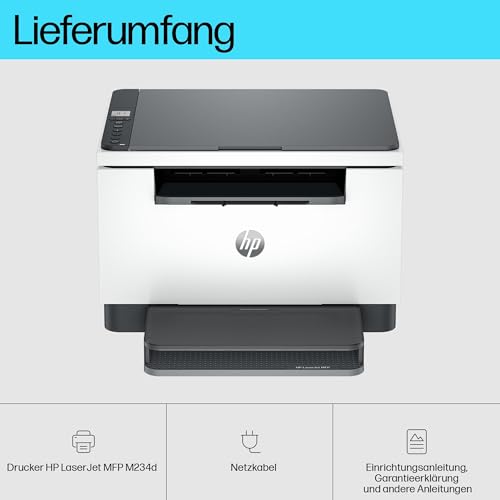 HP LaserJet MFP M234d Multifunktions-Laserdrucker Schwarzweiß, Drucken, Kopieren, Scannen, Automat.beidseitiger Druck, USB, HP Smart App, Intelligente Benutzeroberfläche