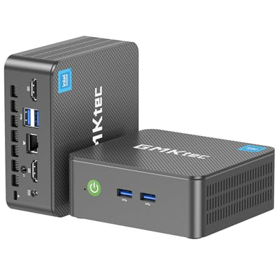 GMKtec G3 Plus Mini-PC, Intel Twin Lake N150 (aufgerüstet N100) 16 GB RAM 1TB M.2 22160 SSD, Mini-Desktop-Computer unterstützt Windows 11 Pro/Dual HDMI/WiFi6/BT5.2