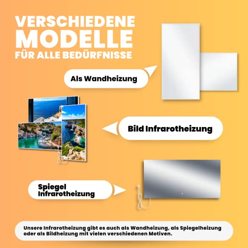 BR Bringer Infrarotheizung Standgerät - 1200 Watt - Energiesparend - Mobile Elektroheizung mit Standfüßen auf Rollen - 5 Jahre Garantie, TÜV - Deutsche Qualitätsmarke (weiß)