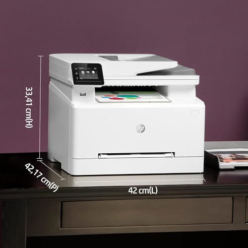 HP Color LaserJet Pro M283fdw Multifunktions-Farblaserdrucker (Drucker, Scanner, Kopierer, Fax, WLAN, LAN, Duplex, Airprint) weiß