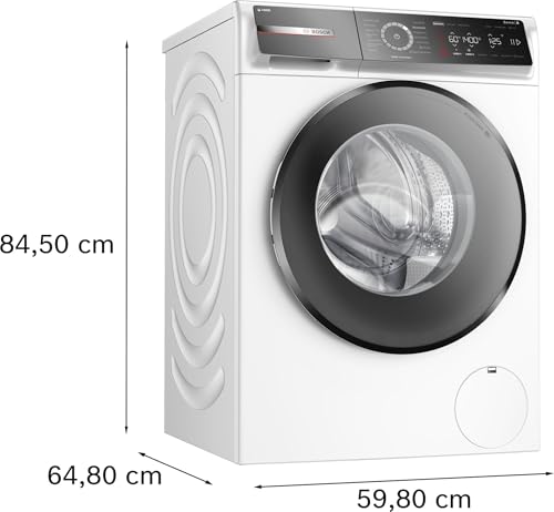 Bosch WGB244A40, Serie 8, Smarte Waschmaschine, 1-9kg, 1400 UpM, Made in Germany, Maximale Energie- und Wasserersparnis, i-DOS mit Waschmittelscan, Iron Assist, Nachlegefunktion, AquaStop