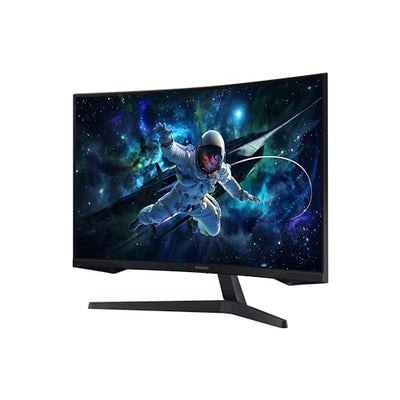 Moniteur de jeu incurvé Samsung Odyssey G55C, 32 pouces, écran avec dalle VA, 2 560 x 1 440 pixels, rayon 1 000R, HDR10, AMD FreeSync, taux de rafraîchissement 165 Hz, temps de réponse 1 ms (MPRT)