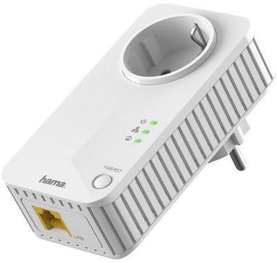 Hama Socket Powerline 600 Mbps weiß