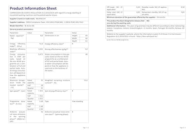 Bauknecht W Active 8A Waschmaschine Frontlader/ 8kg/ kraftvolle Fleckentfernung/ Dampf Programme/ Steam Hygiene Option/ Energieeffizienzklasse A/ Stopp&Add Funktion/ ProSilent-Motor [Energieklasse A]