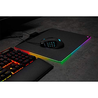 CORSAIR SCIMITAR RGB ELITE Kabelgebundene MOBA/MMO Gaming-Maus - 18.000 DPI - 17 programmierbare Tasten - iCUE-Kompatibel - PC, Mac, PS5, PS4, Xbox - Schwarz