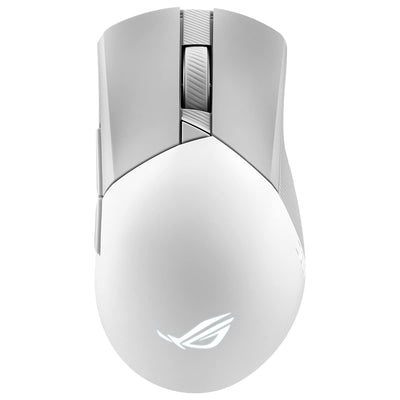 ASUS ROG Gladius III Wireless AimPoint White RGB Gaming Maus (optischer ROG AimPoint-Sensor, 36.000 DPI, 650 IPS, ROG Micro Switches, ergonomisch, 2,4-GHz, Bluetooth, USB, weiß)