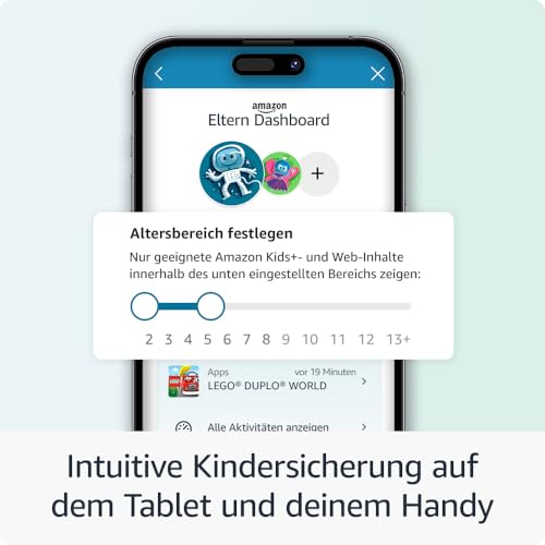 Das neue Amazon Fire HD 8 Kids-Tablet, für Kinder von 3 bis 7 Jahren | 3 GB RAM, werbefreie Inhalte, mit integrierter Kindersicherung, 13 Stunden Akkulaufzeit, 32 GB, blau (2024)