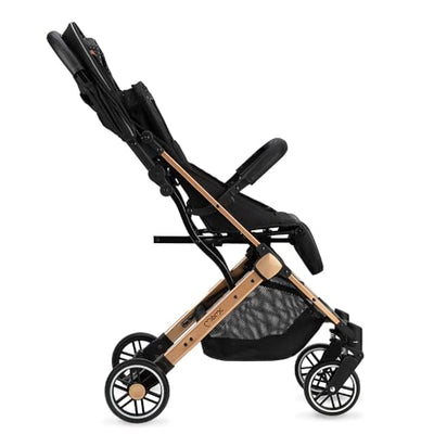 MOMI ESTELLE Kinderwagen für Kinder ab 6 Monat bis zu max. Körpergewicht von 15 kg, H105 x B51 x T75 cm, klappbar auf die Maße H65 x B51 x T21 cm, Gewicht 7,5 kg, 5-Punkt-Sicherheitsgurt