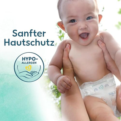 Pampers Baby Windeln Größe 4 (9-14 kg) Harmonie, MONATSBOX, Sanfter Hautschutz Und Pflanzenbasierte Inhaltsstoffe, 174 Stück