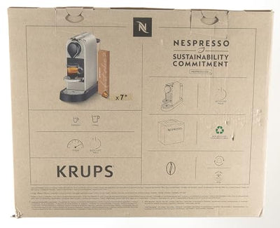 Krups Nespresso XN741B Kaffeemaschine | Freistehende Espressomaschine | Automatische Abschaltung | 1 Liter Wassertank | 1260 Watt | Silber