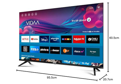 Téléviseur DYON Movie Smart 43 VX 108 cm (43 pouces) (Full HD Smart TV, triple tuner HD (DVB-C/-S2/-T2), App Store, Prime Video, Netflix, YouTube, DAZN, Disney+) [Mod. [2023]