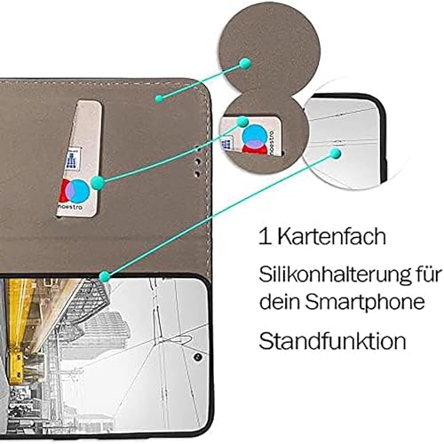 Samsung Galaxy A55 5G Hülle - Handyhülle aus Kunstleder in schwarz selbst gestalten - personalisiert auf der Vorderseite