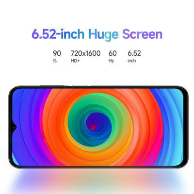 Ulefone Note 14 Handy Ohne Vertrag Günstig, Android 12 7GB+16GB/128GB erweiterbar 6,52 Zoll HD+ 4500mAh Smartphone Ohne Vertrag 8MP+5MP Kamera Dual SIM 4G Handys 3 Karte Slots Face ID GPS - Schwarz