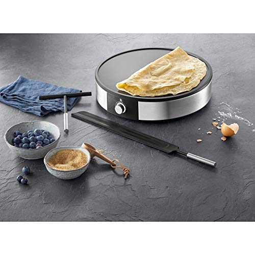 WMF Lono Crepes Maker Creperie mit Wender und Teigverteiler, 1600 W, Ø 33 cm, Crêpes Maker, Pfannkuchen Maker antihaftbeschichtet