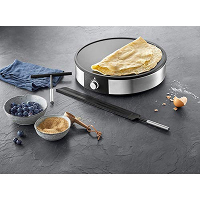 WMF Lono Crepes Maker Creperie mit Wender und Teigverteiler, 1600 W, Ø 33 cm, Crêpes Maker, Pfannkuchen Maker antihaftbeschichtet