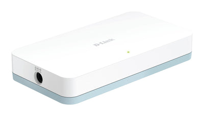 D-Link DGS-1008D 8-Port Gigabit Switch Desktop (10/100/1000 Mbit/s, bis zu 2000 Mbit/s pro Port im Full-Duplex-Modus, lüfterlos)