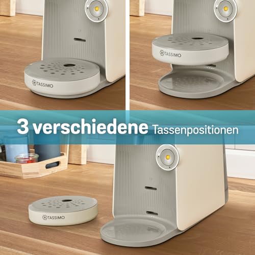 Bosch Tassimo finesse Kapselmaschine TAS167P, 70 Getränke, intensiverer Kaffee auf Kopfdruck, Abschaltautomatik, perfekt dosiert, platzsparend, 1400 W, crema