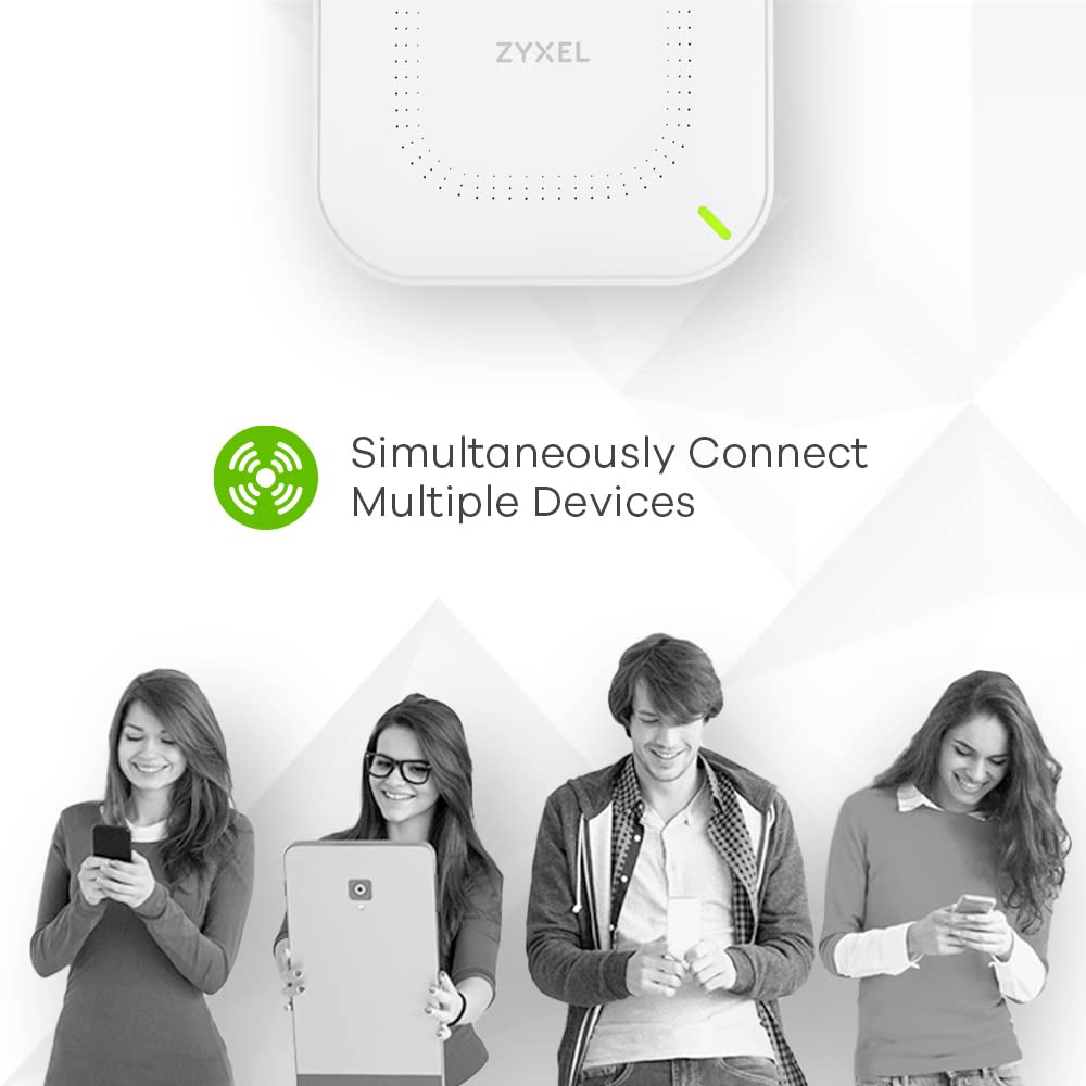 Zyxel Multi-Gig WiFi 6 AX3000 PoE Access Point für kleine Unternehmen, 2,5G PoE-Uplink, mit 3x3 + 2x2 MU-MIMO-Antenne, verwaltbar über Nebula APP/Cloud oder Standalone [NWA50AX Pro]