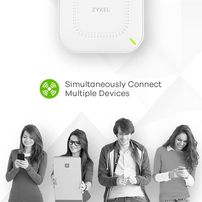 Zyxel Multi-Gig WiFi 6 AX3000 PoE Access Point für kleine Unternehmen, 2,5G PoE-Uplink, mit 3x3 + 2x2 MU-MIMO-Antenne, verwaltbar über Nebula APP/Cloud oder Standalone [NWA50AX Pro]