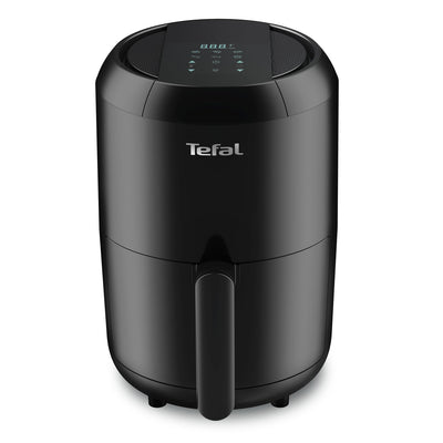 Tefal EY3018 Heißluftfritteuse Easy Fry Compact | Air Fryer für 1-2 Personen | Kapazität: 1,6 L | 6 automatische Programme | Digitales Display | energiesparend | gesunde Friteuse ohne Öl | Schwarz