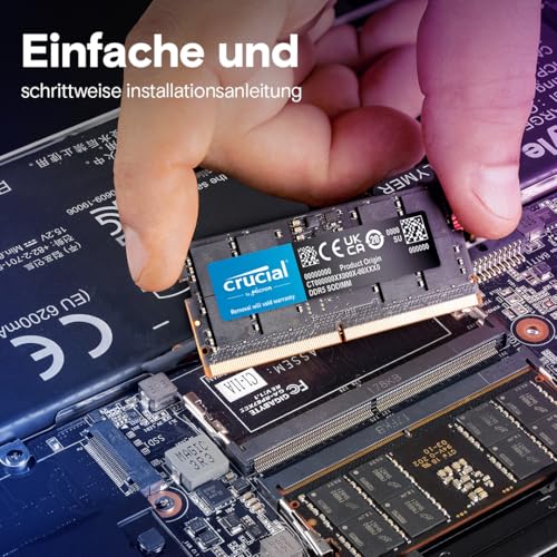 Crucial RAM 96GB Kit (2x48GB) DDR5 5600MHz (oder 5200MHz oder 4800MHz) Laptop Arbeitsspeicher CT2K48G56C46S5