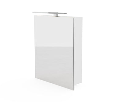 HAJDUK FURNITURE Spiegelschrank Bad mit Beleuchtung 4000 K IP44 50x60x14 cm Weiß Matt Soft-Close-Funktion - Hängeschrank Badezimmer - Badezimmerschrank Hängend LED Aufbauleuchte - Wandschrank