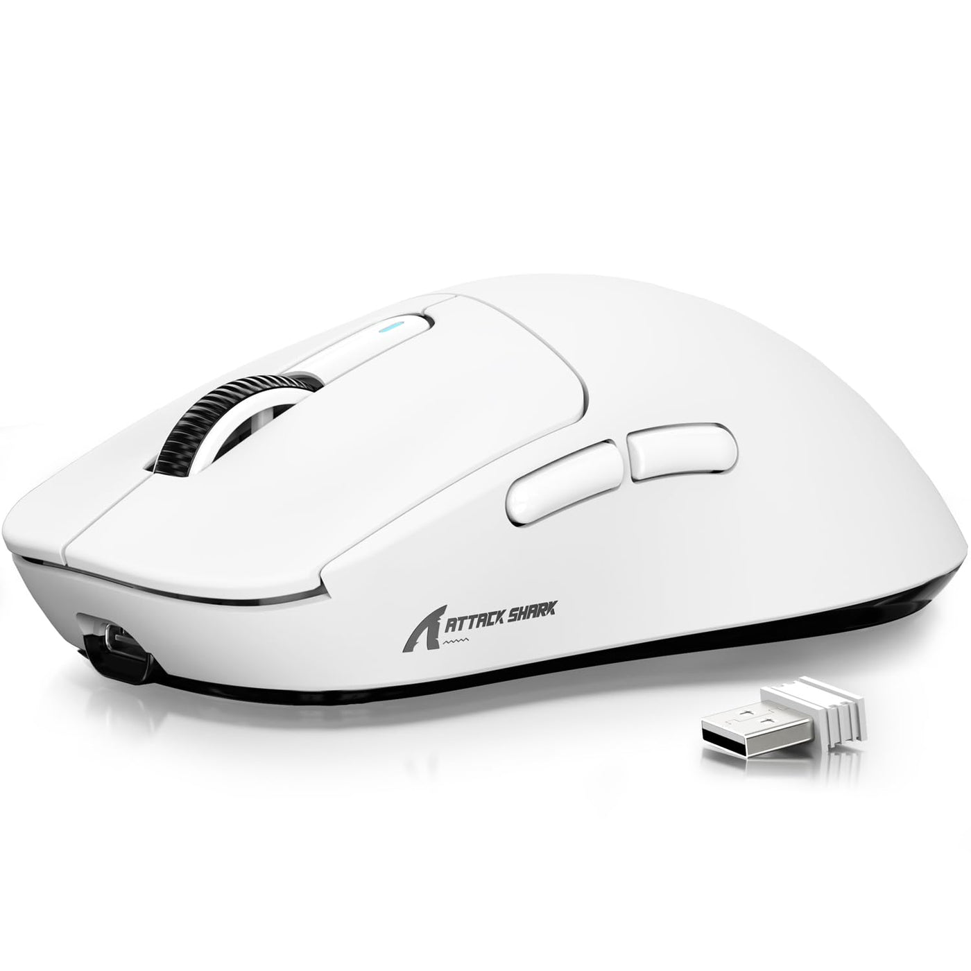 ATTACK SHARK X3 49g Ultralight Mouse, PixArt PAW3395 Gaming Sensor, BT/2.4G Wireless/Wired Gaming Mouse, 26000 DPI, 200 Hours Battery, Office Mice for Win11/Xbox/PS/Mac (White)