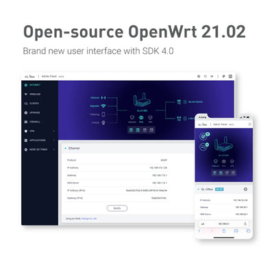 GL.iNet GL-A1300 (Slate Plus) Wireless VPN Travel Router– Easy to Setup, Connect to Hotel WiFi & Captive Portal, Phone Tethering, Range Extender, Assess Point, Pocket-Sized, Open Source, NAS