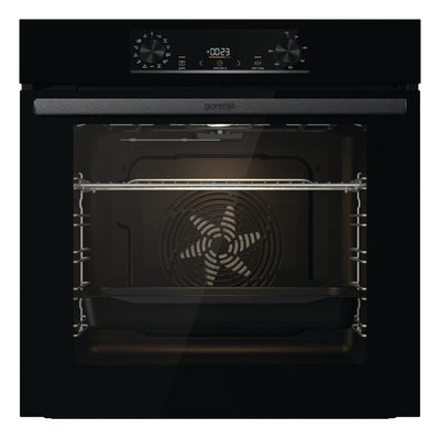 Gorenje OptiBake BOS6737 E02B Einbau-Backofen / 77L / AquaClean/Heißluft/ExtraSteam/AirFry/PerfectGrill/Pizzamode 300°C/Schwarz