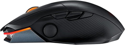 ASUS ROG Chakram X Origin kabellose RGB Gaming Maus (ROG AimPoint-Sensor, 36.000 dpi, Polling-Rate 8000 Hz, RF 2,4 GHz / Bluetooth / kabelgebunden, 11 programmierbare Tasten, Joystick, schwarz)