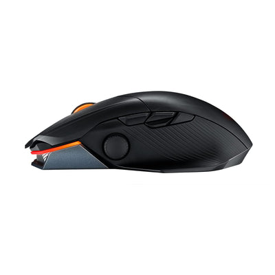 ASUS ROG Chakram X Origin kabellose RGB Gaming Maus (ROG AimPoint-Sensor, 36.000 dpi, Polling-Rate 8000 Hz, RF 2,4 GHz / Bluetooth / kabelgebunden, 11 programmierbare Tasten, Joystick, schwarz)