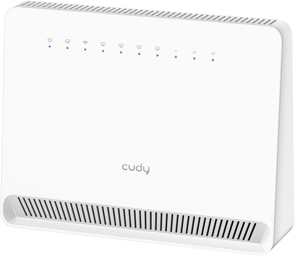 Cudy N300 WLAN-Modem-Router, 4G LTE, Entsperrt, Mit SIM-Kartensteckplatz, 300 Mbit/s, Cat4, Interne High-Gain-Antennen, VPN, Plug and Play, LT400E