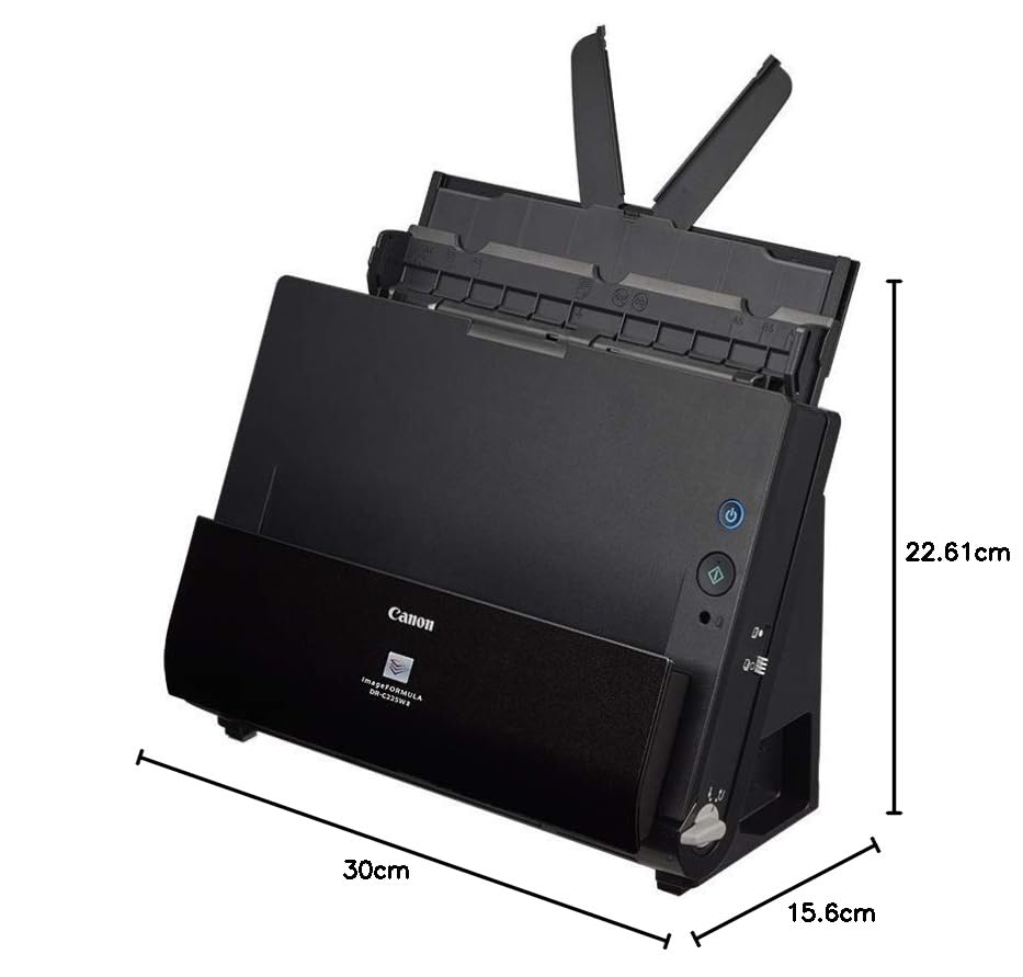 Canon DR-C225 II - imageFORMULA Dokumentenscanner (Duplex, Einzug, Farbe, 600dpi, 25 Seiten/Min, PDF OCR, kompakt, schwarz)