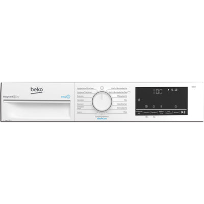 Beko B3T41239 Wäschetrockner 7KG, Frontlader Wärmepumpentrockner, Allergikergeeignet, 15 Programme, Dampffunktion, Extra schlank (54,3cm tief), Multifunktionsdisplay, Schontrommel, Weiß