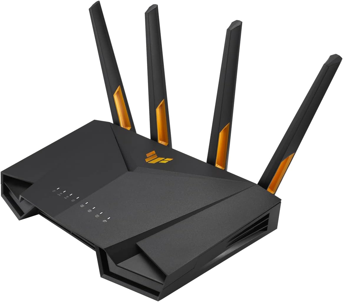 ASUS TUF Gaming AX3000 V2 Dual Band WLAN kombinierbarer Router (Tethering als 4G und 5G Router-Ersatz, WiFi 6, bis zu 3000 Mbit/s, Mobile Game Mode, 2,5Gbit/s Port, AiMesh, AiProtection Pro)