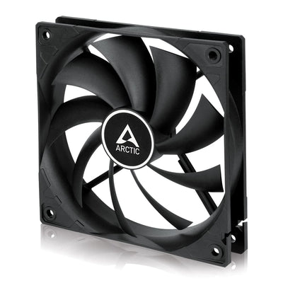 ARCTIC F12 - PC Lüfter, 120 mm Standard Gehäuselüfter, leiser Lüfter, Case Fan mit Standardgehäuse, Push- oder Pull Konfiguration möglich, 1350 RPM - Schwarz