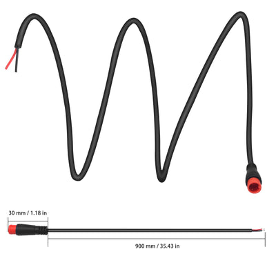 baluoqi Verlängerungskabel 2Pin/3Pin/4Pin/5Pin/6Pin wasserdichter Stecker mit einem einzelnen Stecker DIY Ebike Linie für elektrisches Fahrrad Licht/Ebrake/Anzeige Ebike Teile (2Pin männlich)