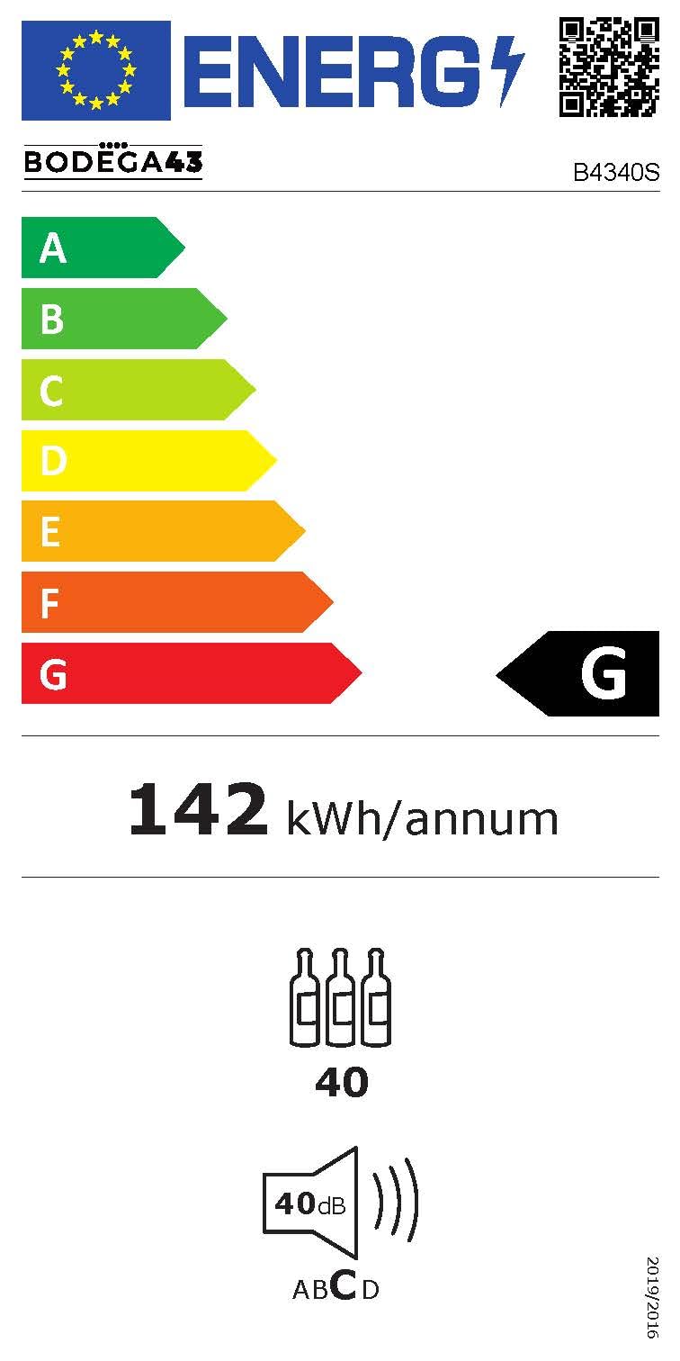 BODEGA43-40 Weinkühlschrank Einbau - Freistehend Weinklimaschrank mit 2 Zonen, 5-20 ºC, 130 Liter, 40 Flaschen, 6 Regaleinschübe, vibrationsarm, 40dB, Schwarz