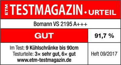 Bomann Kühlschrank ohne Gefrierfach mit 133L Nutzinhalt und 3 Ablagen | Kühlschrank klein mit Gemüsefach & wechselbarem Türanschlag | Tischkühlschrank leise mit LED Innenbeleuchtung | VS 2195.1 inox