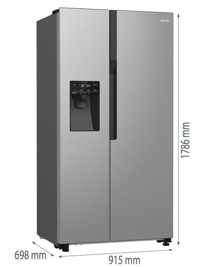 Gorenje NRR9185ESXL Side by Side Kühl-Gefrierkombination/NoFrost Plus/Inverter Kompressor/Wasser- und Eiswürfelspender/SensoTech / 178,6 cm/Kühlteil 376 l/Gefrierteil 190 l/Edelstahl