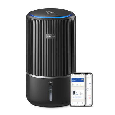 Philips 3400 Serie 2-in-1-Luftreiniger und -Luftbefeuchter, HEPA NanoProtect + Aktivkohlefilter, hygienische Luftbefeuchtung mit 650ml/h, CADR 300m³/h für 78 m² (AC3421/13)