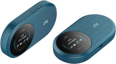 ZTE U10S Pro Bleu, 4G+LTE Mobile Wi-Fi 6, Débloqué, Routeur de voyage portable à faible coût, Connecte 32 appareils, 3000mAh, 10 heures d'autonomie de la batterie, Fonctionne sur tous les réseaux mondiaux