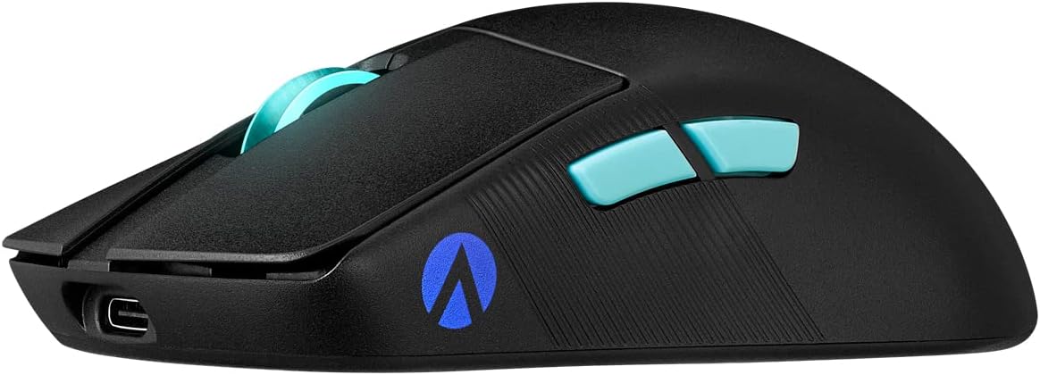 ASUS ROG Harpe Ace Aim Lab Edition RGB Gaming Maus (wireless, 2,4 GHz RF, Bluetooth, USB, optischer ROG AimPoint-Sensor 36.000 dpi, ROG Micro Switches, fünf programmierbare Tasten, Synergieprofil)