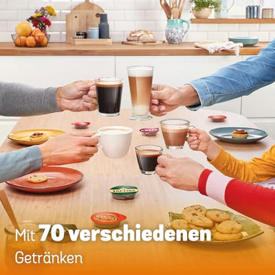 Bosch Tassimo Style friendly Kapselmaschine TAS113E, über 70 Getränke, geeignet für alle Tassen, vollautomatisch, nachhaltig, platzsparend, 1400 W, rot