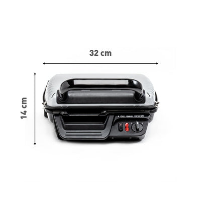 Tefal Kontaktgrill 2in1 GC3050 | Sandwichmaker | aufklappbar als Tischgrill/BBQ mit doppelter Grillfläche | regelbarer Thermostat | antihaftbeschichtet | 2000W | 38.3x21x38.8cm