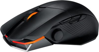 ASUS ROG Chakram X Origin kabellose RGB Gaming Maus (ROG AimPoint-Sensor, 36.000 dpi, Polling-Rate 8000 Hz, RF 2,4 GHz / Bluetooth / kabelgebunden, 11 programmierbare Tasten, Joystick, schwarz)