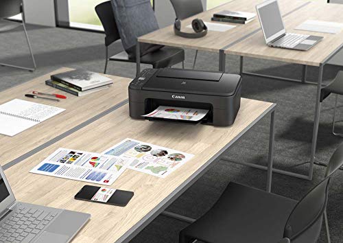 Canon PIXMA TS3350 Drucker Farbtintenstrahl Multifunktionsgerät DIN A4 (Scanner, Kopierer, 4.800 x 1.200 dpi, WLAN, USB, Apple AirPrint, PIXMA Cloud-Link), schwarz