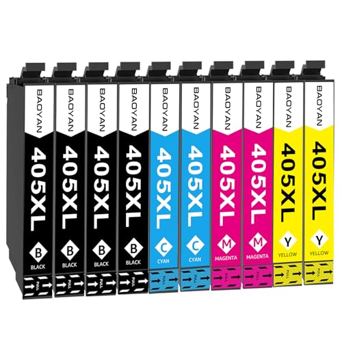 BAOYAN 405XL Multipack Kompatibel für Epson 405 Druckerpatronen 405 XL für Epson Pro WF-4820 Patronen WF-4820DWF WF-3820 WF-3820DWF WF-4825 WF-3825 WF-4830DTWF WF-7840DTWF WF-7830DTWF (10 Pack)