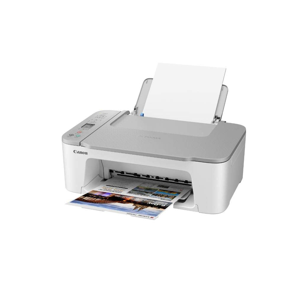 Canon Farbtintenstrahldrucker PIXMA TS3451 Multifunktionsgerät DIN A4 (Scanner, Kopierer, Drucker, 4800 x 1200 DPI, LCD, WLAN, USB, Apple AirPrint, PIXMA Cloud Link, Duplexdruck), weiß